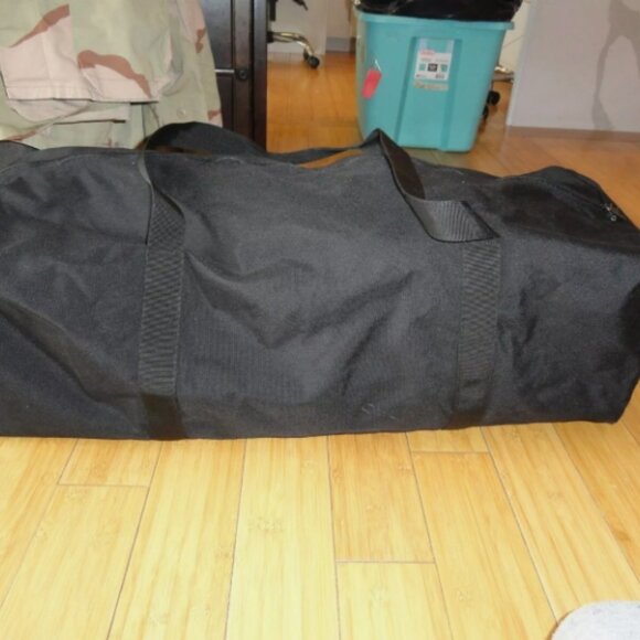 LARGE NIGHT OPS BLACK OPS MILITARY QUICK GRAB BLACK DUFFLE BAG USA MADE LD 4011 - Picture 10 of 11